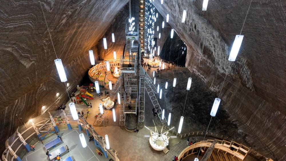 A top view of a mine.